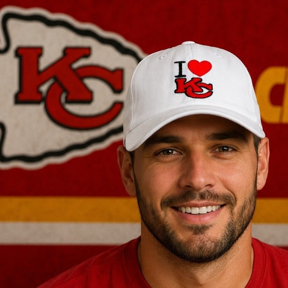 Kansas City Chiefs‎ Men White cap Design with "I Love KC" Hat